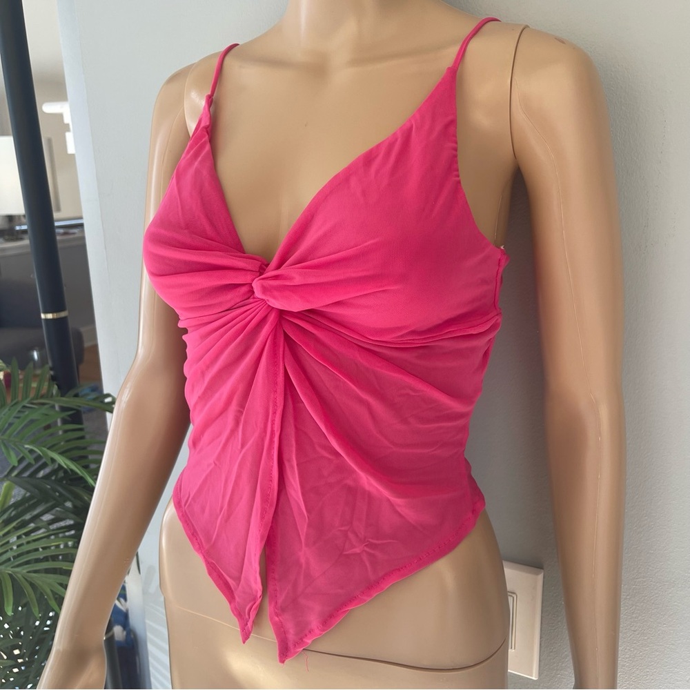 Urban Outfitters Hot Pink Twist-Front Cami
